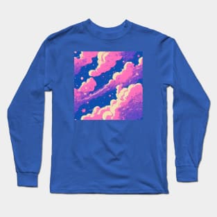 Pastel pink and blue clouds Long Sleeve T-Shirt